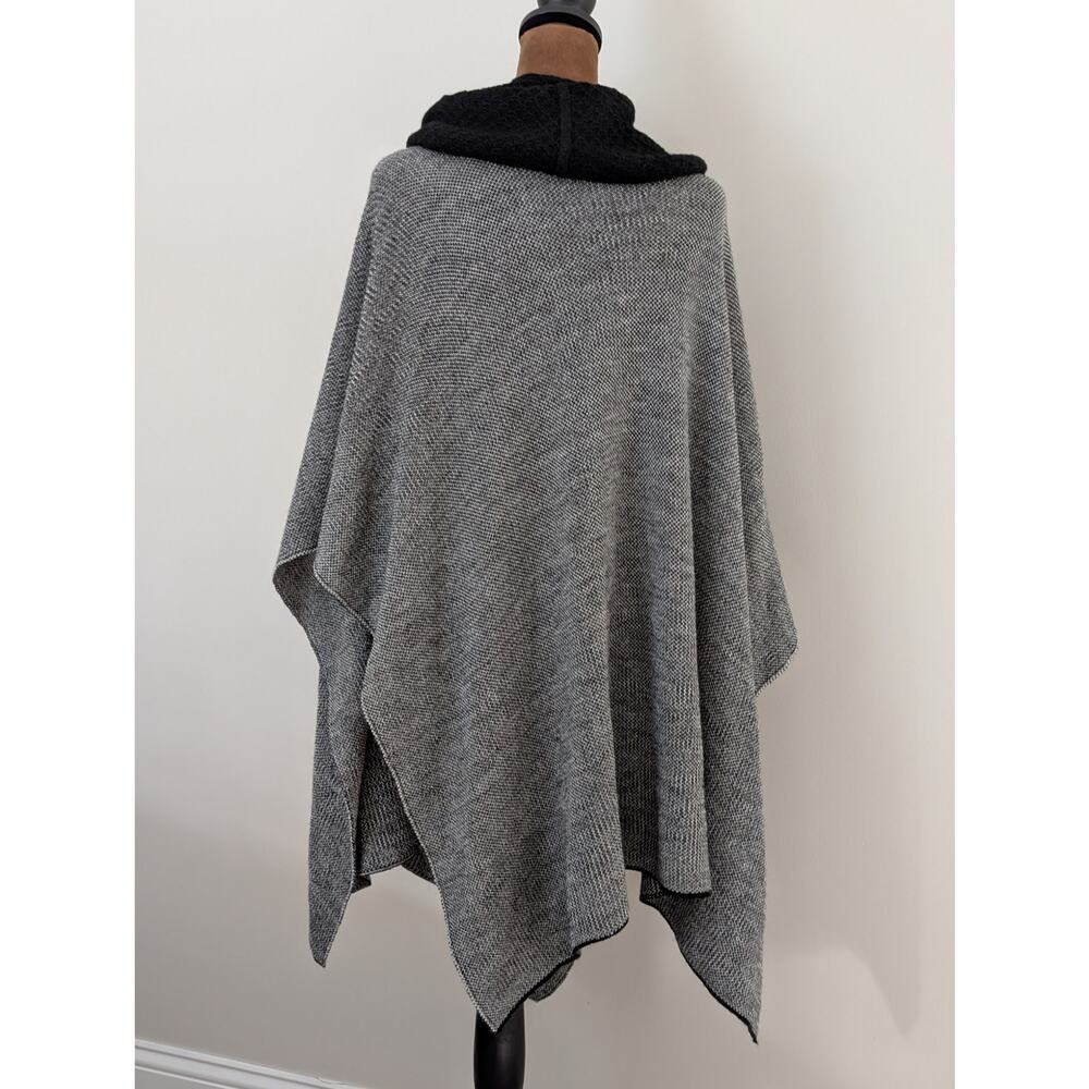 Peruvian Link Alpaca Blend Cowl Neck Poncho One Size Fits Most - Picture 5 of 7